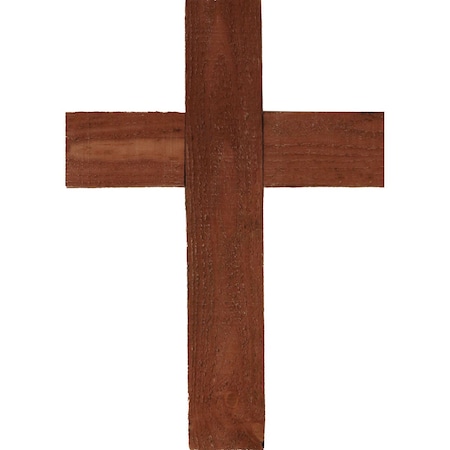 20W X 36H X 3/4D Vintage Farmhouse Cross, Barnwood Decor Collection, Salvage Red